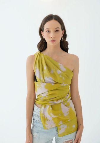Martha Beach Hand Dyed Sarong -- Lemongrass