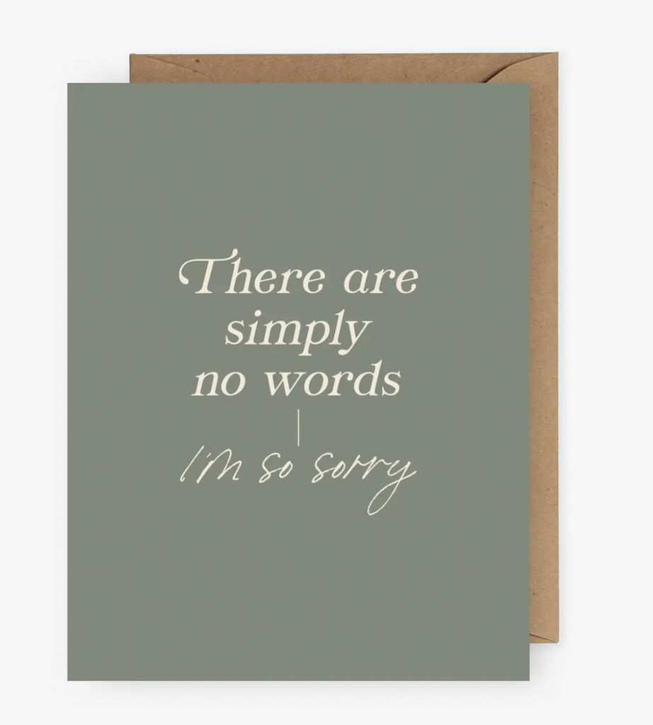 Simply No Words Sympathy Card