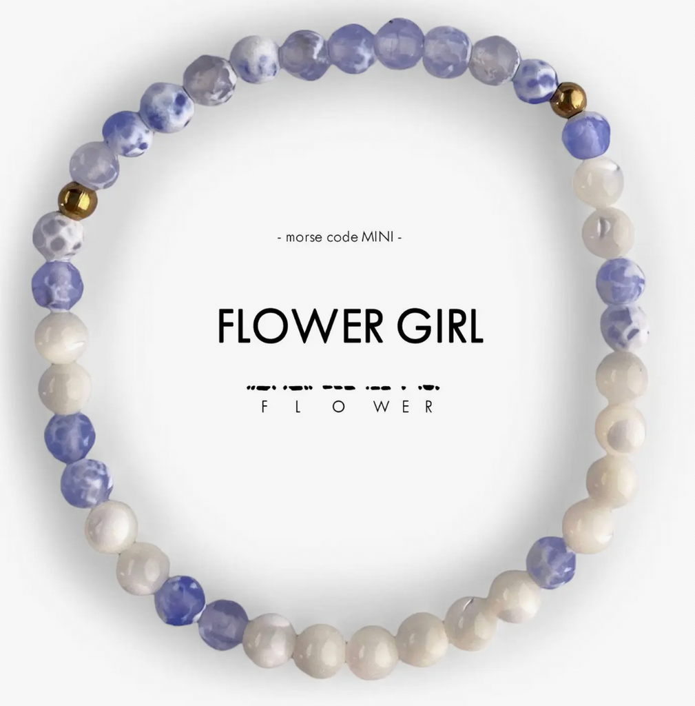 Morse Code Bracelet MINI -- Flower Girl