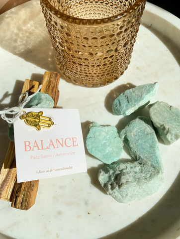 BALANCE Intention Bundle - Palo Santo + Amazonite