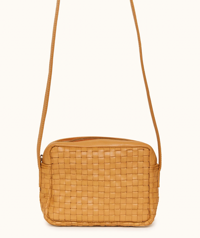 Valerie Woven Crossbody -- Cognac