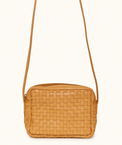 Valerie Woven Crossbody – Cognac