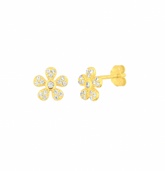 Flower Studs - Gold