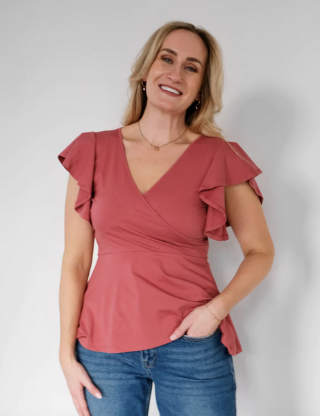 Abigail Top -- Withered Rose