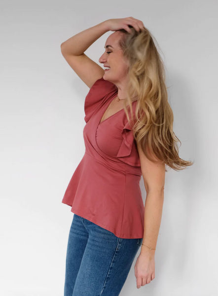 Abigail Top -- Withered Rose