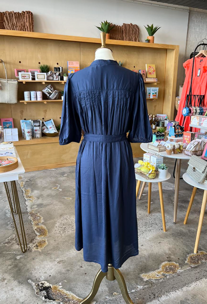 Maya Dress -- Navy