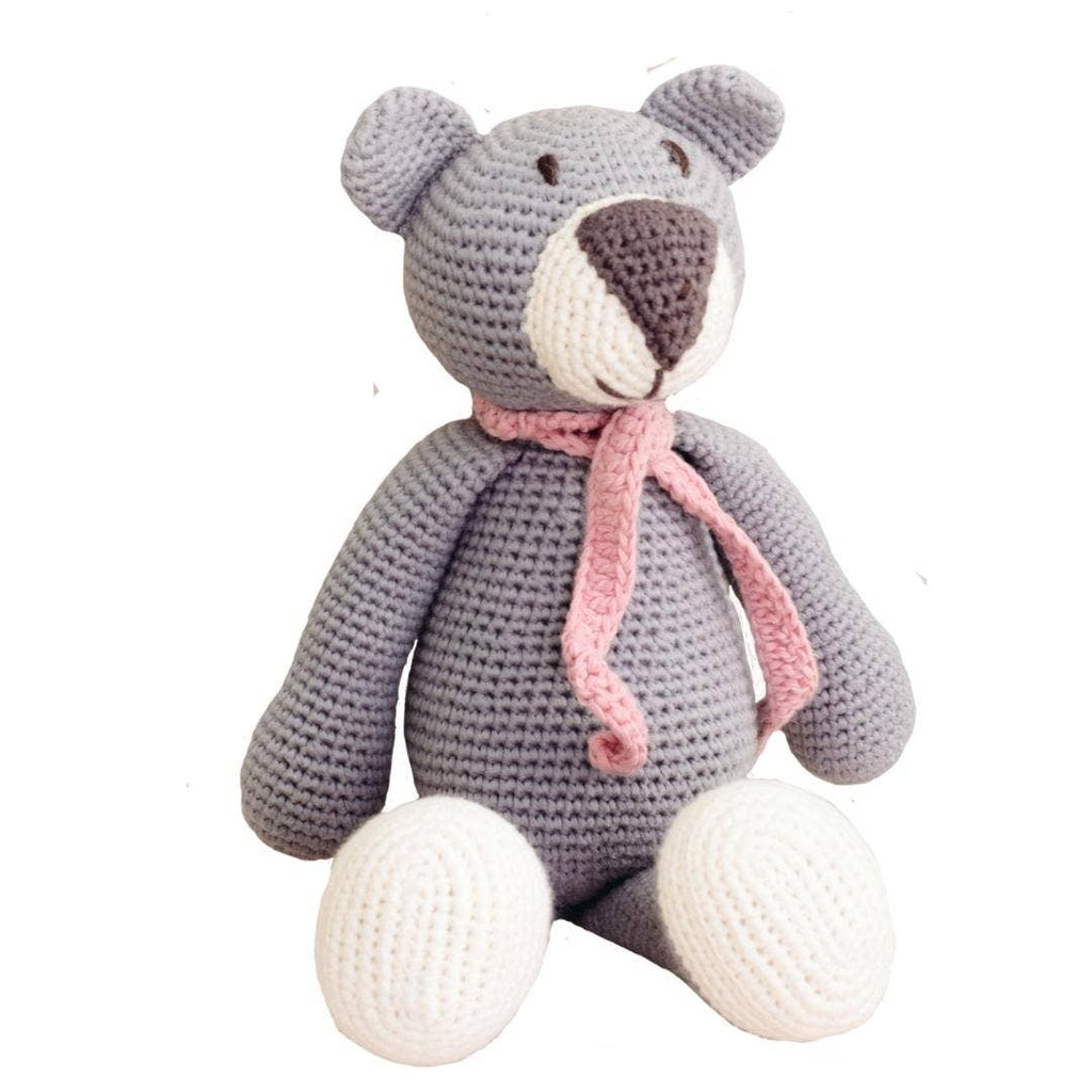 Crochet Bear Toy - Grey